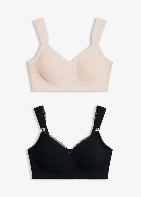 Reggiseno allattamento senza ferretto con cotone biologico (pacco da 2), bonprix