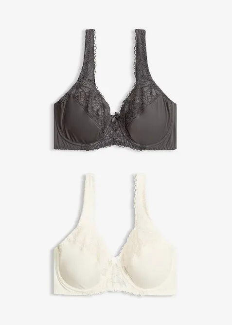Reggiseno minimizer con spalline imbottite (pacco da 2), bonprix