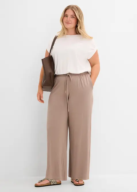 Pantaloni in jersey di viscosa fluente, bonprix
