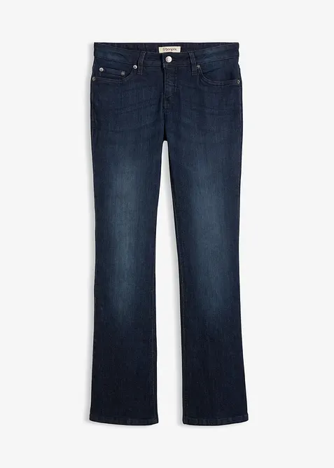 Jeans bootcut elasticizzati, vita media, bonprix