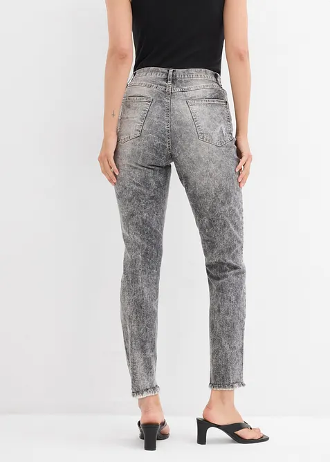 Mom jeans con effetto sdrucito, bonprix