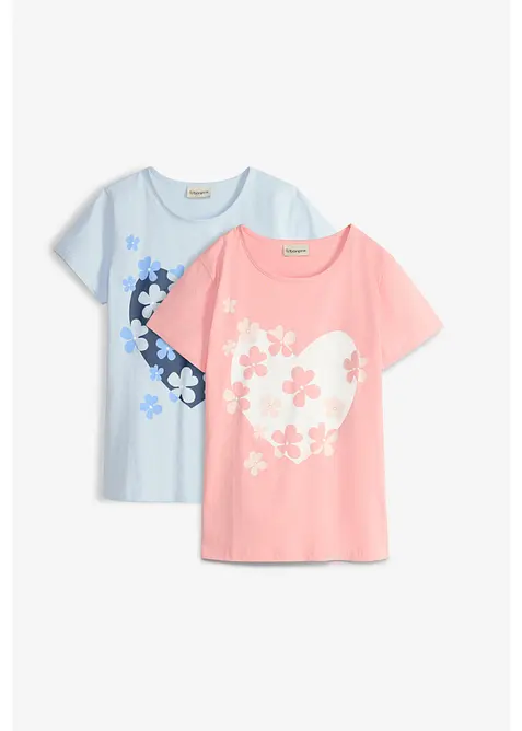 T-shirt in puro cotone biologico (pacco da 2), bonprix