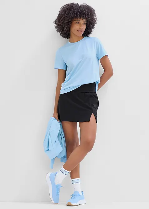 T-shirt per sport con cotone, ad asciugatura rapida (pacco da 2), bonprix