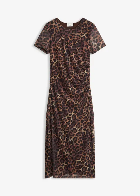 Abito midi in morbido mesh, bonprix