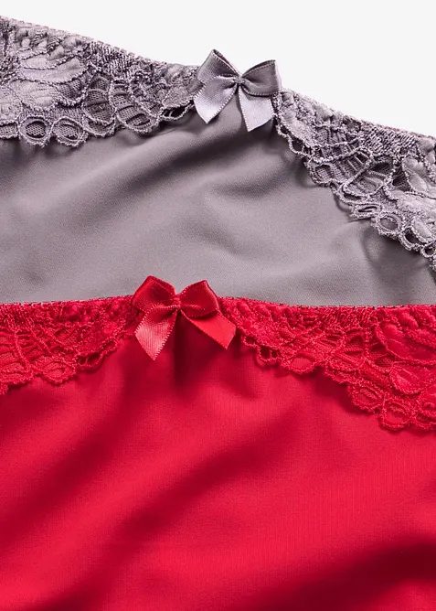 Slip alto con pizzo (pacco da 2), bonprix