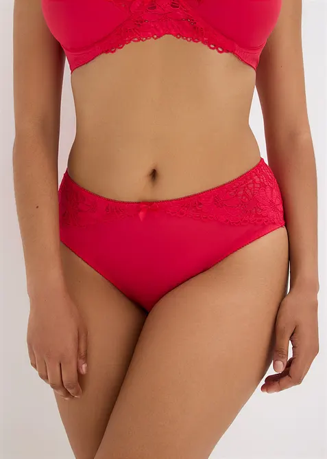 Slip alto con pizzo (pacco da 2), bonprix