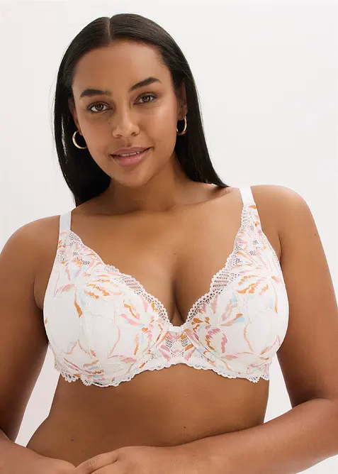 Reggiseno con coppe preformate e pizzo delicato, bonprix