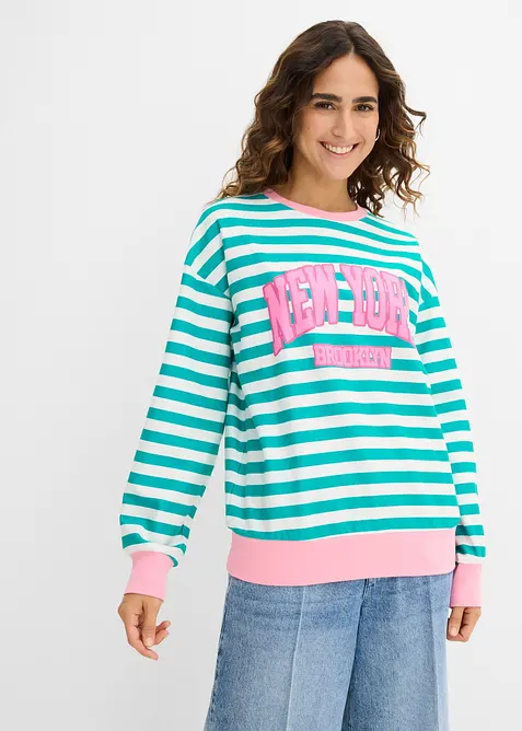 Felpa oversize in puro cotone, bonprix