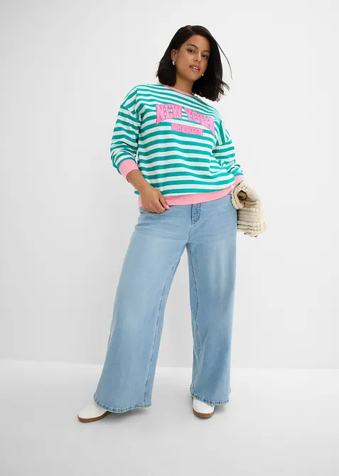 Felpa oversize in puro cotone, bonprix