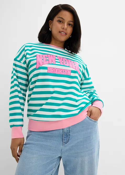 Felpa oversize in puro cotone, bonprix