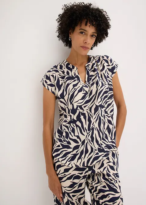 Blusa a maniche corte in viscosa fluente, bonprix