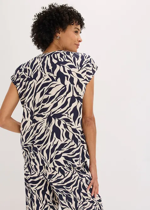 Blusa a maniche corte in viscosa fluente, bonprix