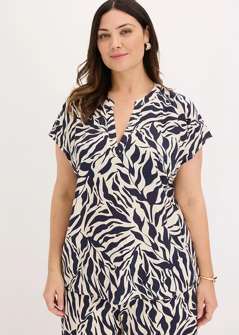 Blusa a maniche corte in viscosa fluente, bonprix