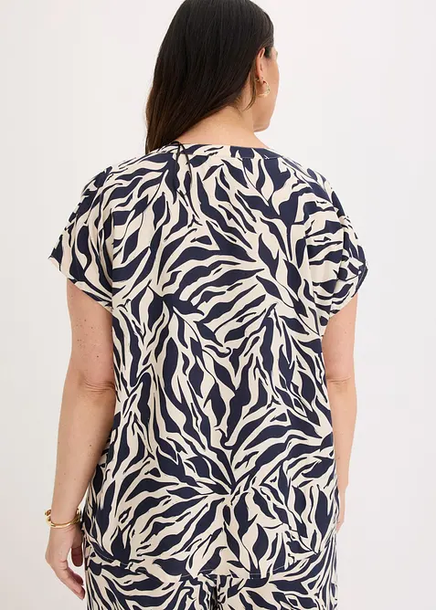 Blusa a maniche corte in viscosa fluente, bonprix