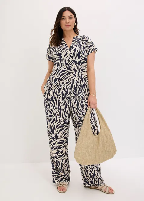 Blusa a maniche corte in viscosa fluente, bonprix