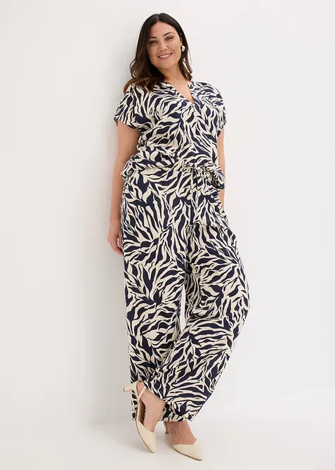 Pantaloni con elastico in vita in viscosa fluida, bonprix