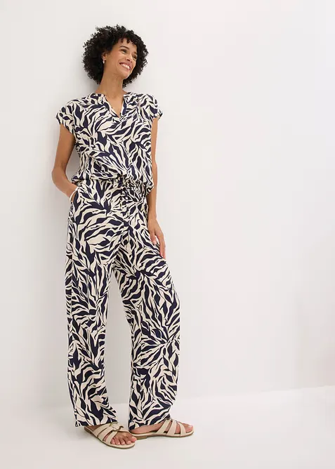 Pantaloni con elastico in vita in viscosa fluida, bonprix