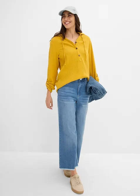 Blusa in mussola vaporosa, bonprix