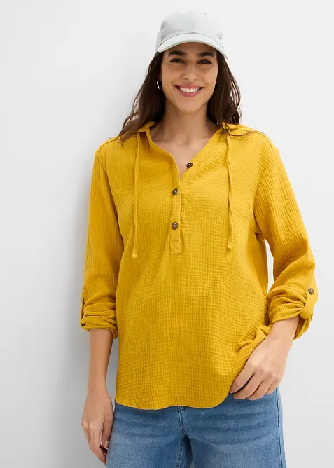 Blusa in mussola vaporosa, bonprix