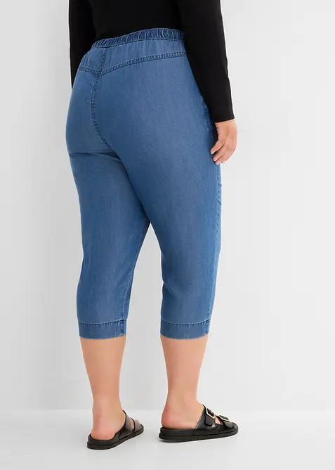 Pantaloni a carota in lyocell, cropped, bonprix