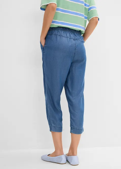 Pantaloni a carota in lyocell, cropped, bonprix