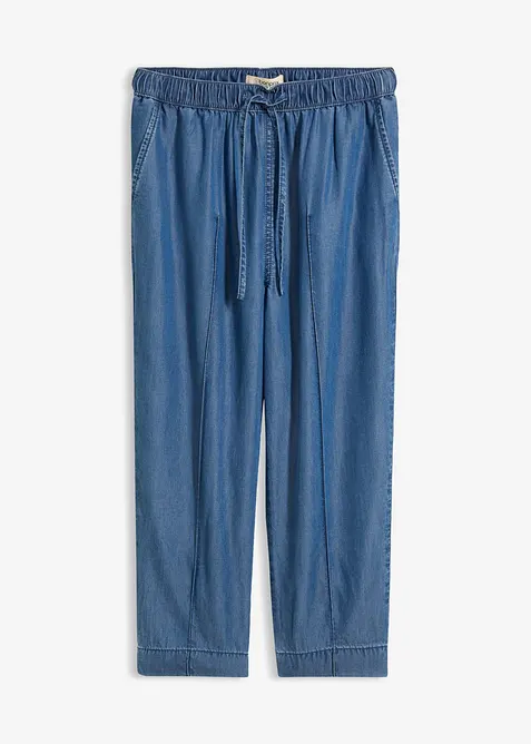 Pantaloni a carota in lyocell, cropped, bonprix