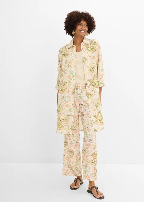 Pantaloni con elastico in vita in fantasia paisley, bonprix