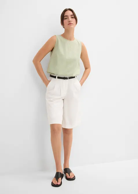 Bermuda in jeans, vita media, bonprix