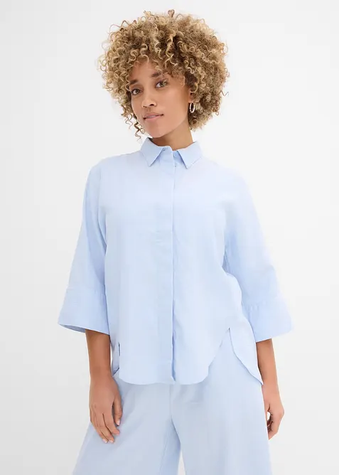Camicia in misto lino fresco, bonprix