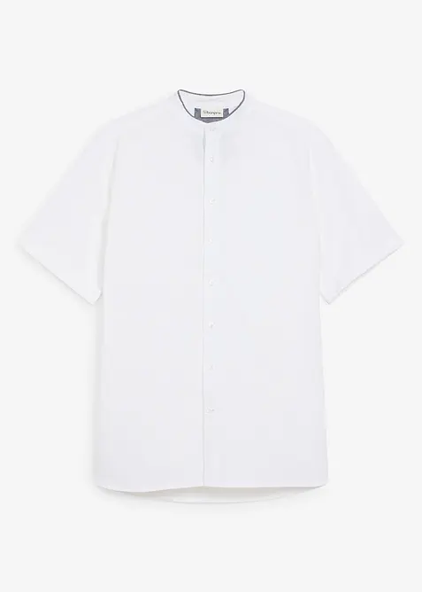Camicia a maniche corte in misto lino vaporoso, bonprix