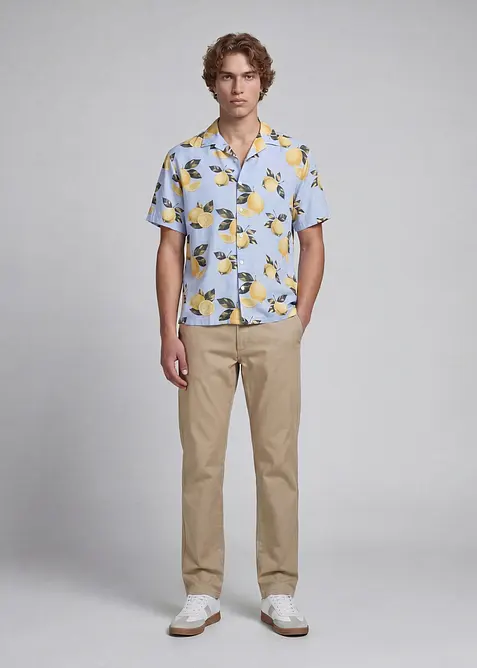 Camicia a maniche corte JJ REBEL in viscosa fluida, JJ REBEL
