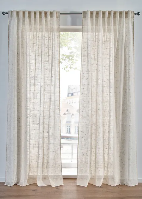 Tenda jacquard con trama operata, anche extra lunga (pacco a 1), bonprix