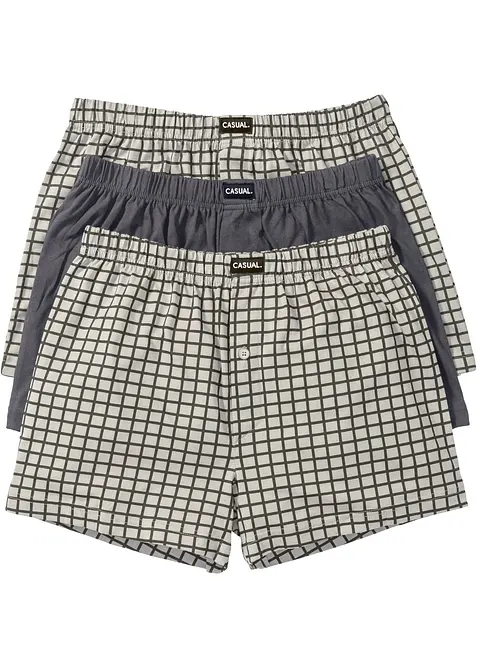 Boxer larghi in jersey di cotone (pacco da 3), bonprix