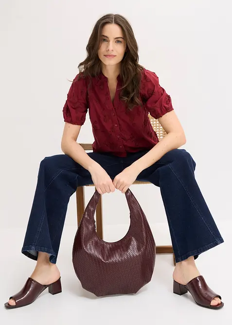 Borsa a mano con effetto intrecciato, bonprix