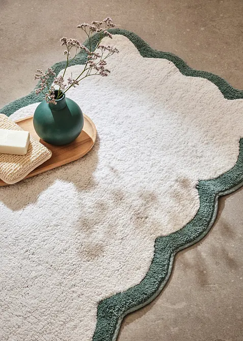 Tappeto da bagno con cotone riciclato, bonprix