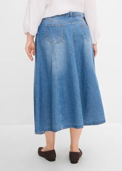Gonna di jeans leggera con vita regolabile, bonprix