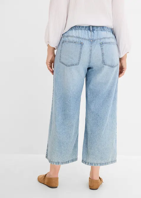 Jeans wide leg cropped, bonprix
