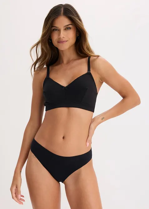 Reggiseno allattamento senza ferretto con cotone biologico (pacco da 2), bonprix