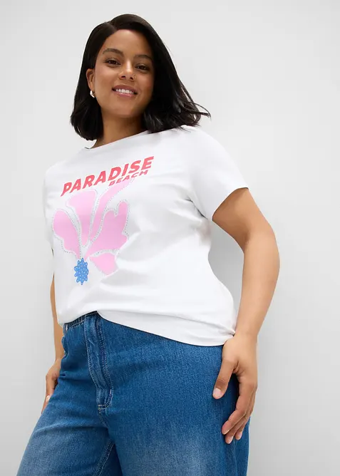 T-shirt in misto cotone, bonprix