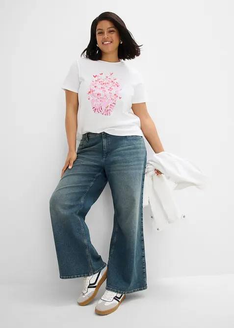 T-shirt in puro cotone, bonprix