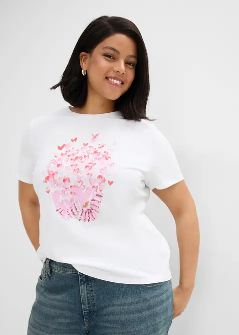 T-shirt in puro cotone, bonprix