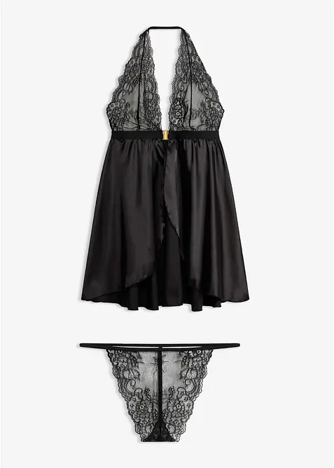 Baby doll + perizoma (set 2 pezzi), bonprix