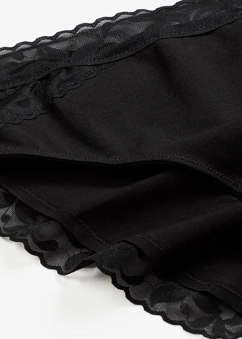 Slip alto con pizzo (pacco da 5), bonprix