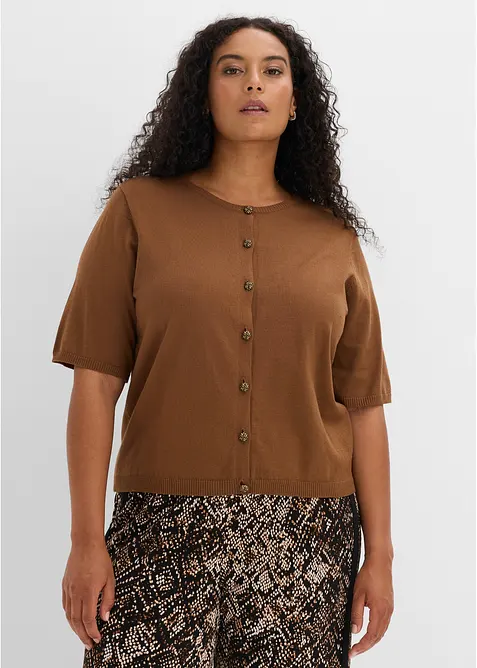 Cardigan in filato fine misto viscosa, bonprix