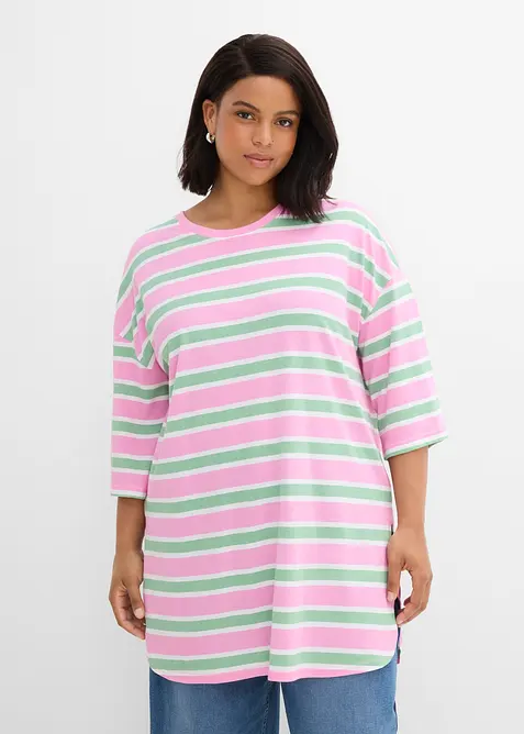 Maglia lunga oversize in puro cotone biologico, bonprix