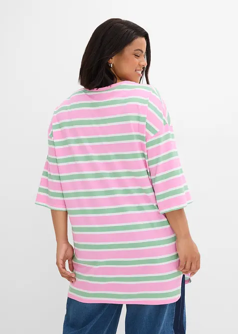 Maglia lunga oversize in puro cotone biologico, bonprix