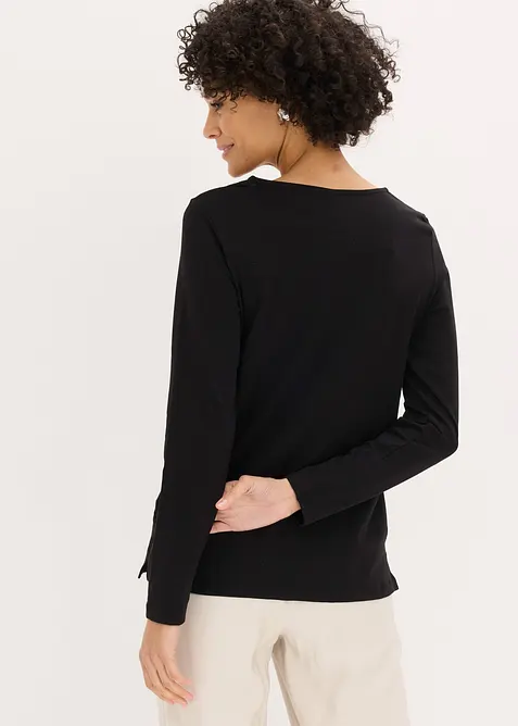 Maglia a maniche lunghe con occhielli, bonprix