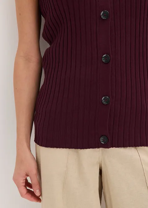 Gilet in maglia a coste, bonprix