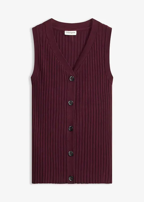 Gilet in maglia a coste, bonprix