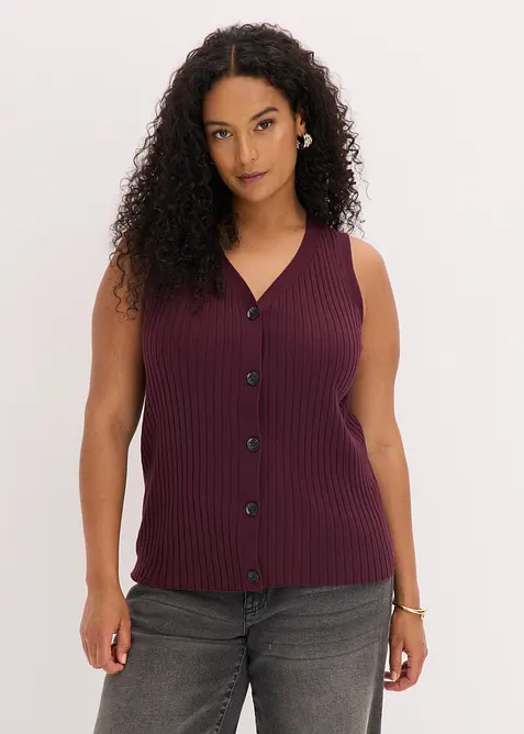Gilet in maglia a coste, bonprix